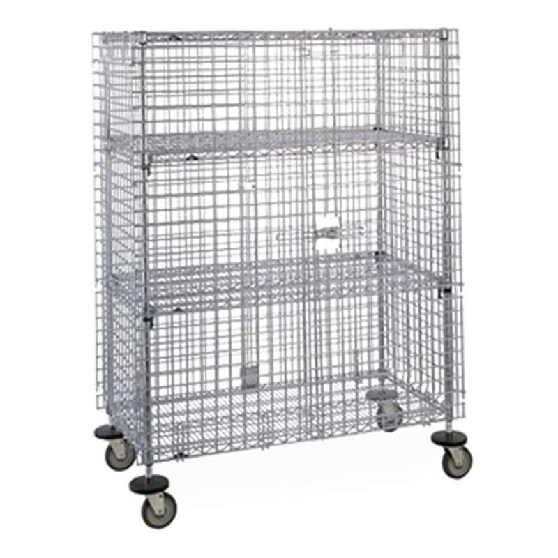 qwikSLOT Mobile Security Cabinet 27.25 x 65 x 68.5", Chrome Wire
